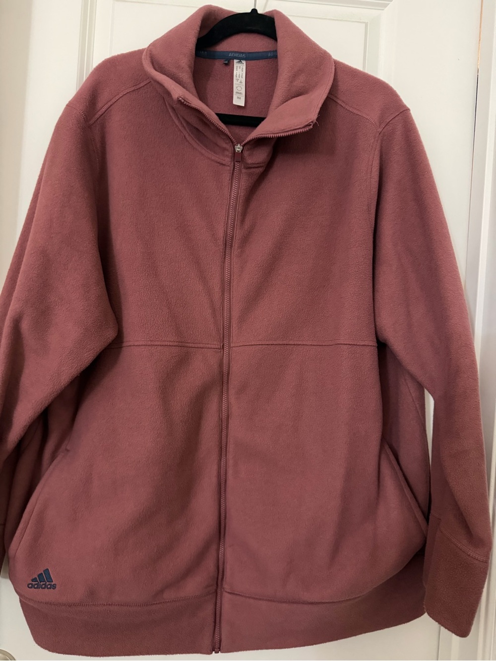 Adidas women’s Full-Zip Fleece Jacket - Dusty Rose